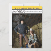 Geel en grijs Funky Swirls Weddenschap Save the Da Save The Date (Voorkant)