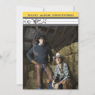 Geel en grijs Funky Swirls Weddenschap Save the Da Save The Date