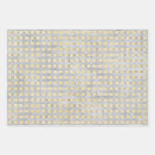 Geel en grijs Geometrisch Inpakpapier Vel (Voorkant 3)