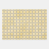 Geel en grijs Geometrisch Inpakpapier Vel (Voorkant)