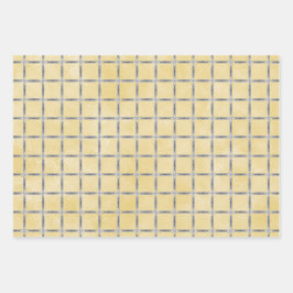 Geel en grijs Geometrisch Inpakpapier Vel