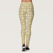 Geel en Grijs Geometrische Leggings (Achterkant)