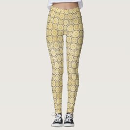 Geel en Grijs Geometrische Leggings