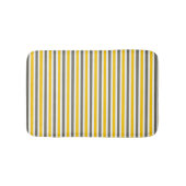 Geel en grijs gestreept patroon modern badmat (Voorkant)