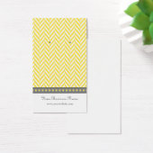 Geel en grijs haringbot die kaarten afgeeft visitekaartje (Bureau)