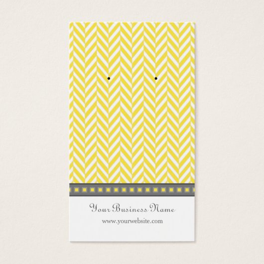 Geel en grijs haringbot die kaarten afgeeft visitekaartje (Voorkant)