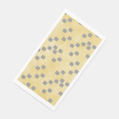 Geel en grijs hedendaags pokadots patroon servet (Hoek)