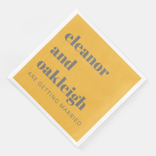 Geel en grijs homogeen homogeen homogeen servet (Hoek)