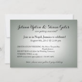 Geel en grijs huwelijk op het strand kaart (Achterkant)