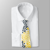 Geel en grijs Kool Moderne Floral Stropdas (Gebonden)