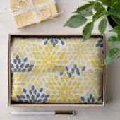 Geel en grijs Kool Moderne Floral Tissuepapier (Geschenk)