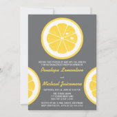 GEEL EN GRIJS-LEMON THEMED ENGAGTY KAART (Voorkant)