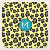 Geel en grijs logo kartonnen onderzetters (Voorkant)