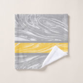 Geel en grijs marmeren abstract modern chic bad handdoek (Wasdoekje)