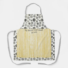 Geel en grijs Matige Polka Dots Schort