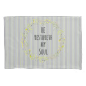 Geel en grijs met Bijbelvers Kussensloop (Voorkant)