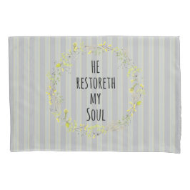 Geel en grijs met Bijbelvers Kussensloop