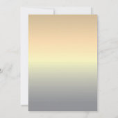 Geel en grijs Micro Wedding Kaart (Achterkant)