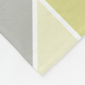 Geel en grijs Modern Abstract driehoekspatroon Fleece Deken (Hoek)