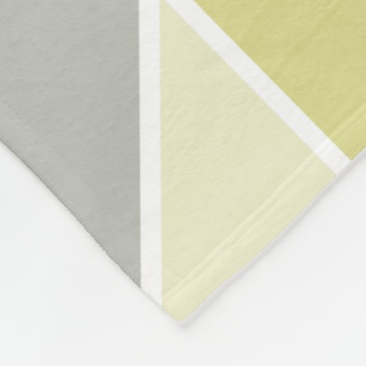 Geel en grijs Modern Abstract driehoekspatroon Fleece Deken (Hoek)