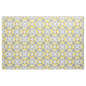 Geel en grijs Modern Floral Stof (Fat Quarter)