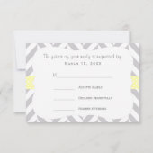 Geel en grijs olifant Baby shower - RSVP Kaartje (Achterkant)