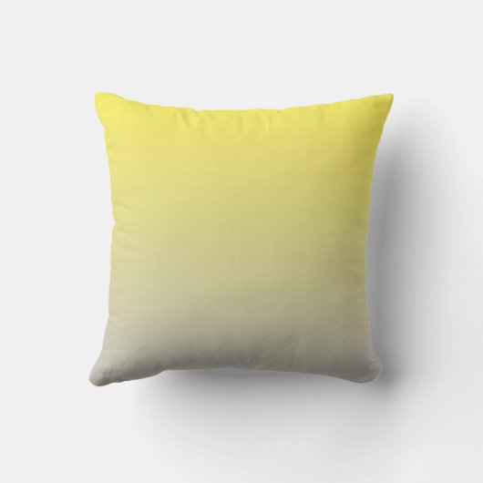 "Geel en grijs ombre" Kussen (Achterkant)