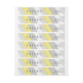 Geel en grijs oude Stripes nieuwjaarsadres (Vel)