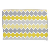 Geel en grijs patroon kussensloop (Voorkant-Links)