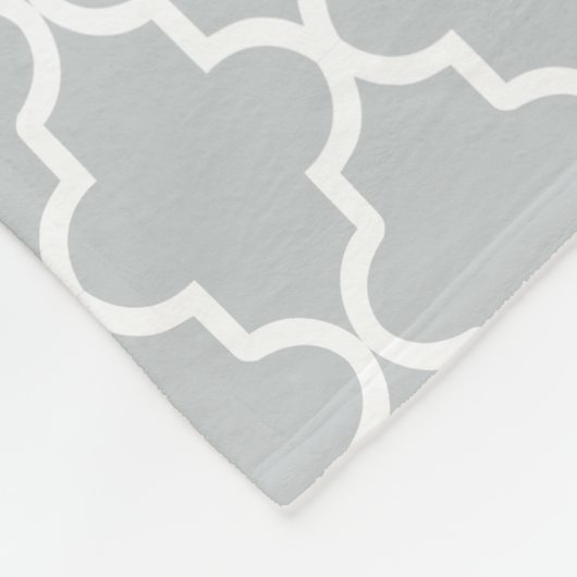 Geel en grijs Quatrefoil | Fleece Blanket (Hoek)