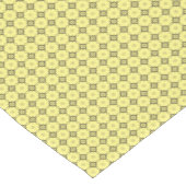 Geel en grijs ruitvormig vierkant korte tafelloper (Hoek)
