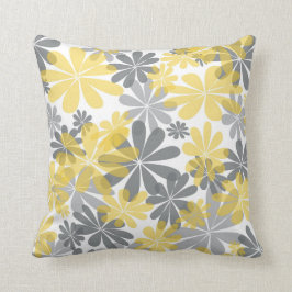 Geel en grijs Sierkussen