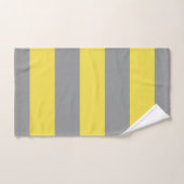 Geel en Grijs Stripe Patroon Modern Bad Handdoek (Handdoek)