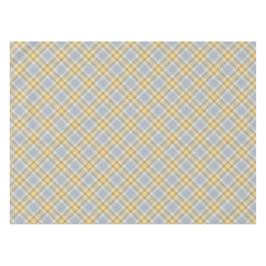 Geel en grijs Tartan Tafelkleed (Voorkant (Horizontaal))