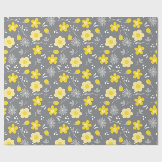 geel en grijs verdampingspapier cadeaupapier (Vlak)