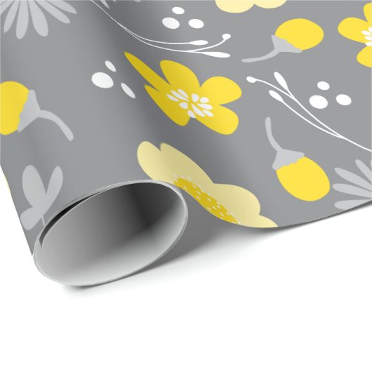  geel en grijs verdampingspapier cadeaupapier (Rol Hoek)