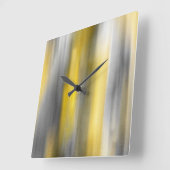 Geel en grijs Verticaal Abstract Vierkante Klok (Hoek)