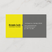 Geel en grijs visitekaartje (Voorkant)