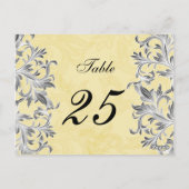 Geel en grijs  Vlaams huwelijk Briefkaart (Achterkant)