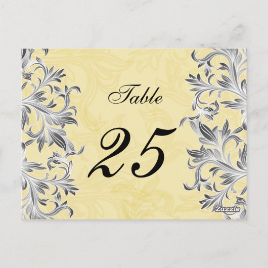 Geel en grijs  Vlaams huwelijk Briefkaart (Achterkant)