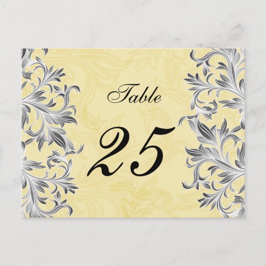 Geel en grijs  Vlaams huwelijk Briefkaart (Voorkant)