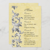 Geel en grijs  Vlaams huwelijk Menu (Voorkant / Achterkant)