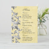 Geel en grijs  Vlaams huwelijk Menu (Staand voorkant)