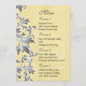 Geel en grijs  Vlaams huwelijk Menu (Voorkant)