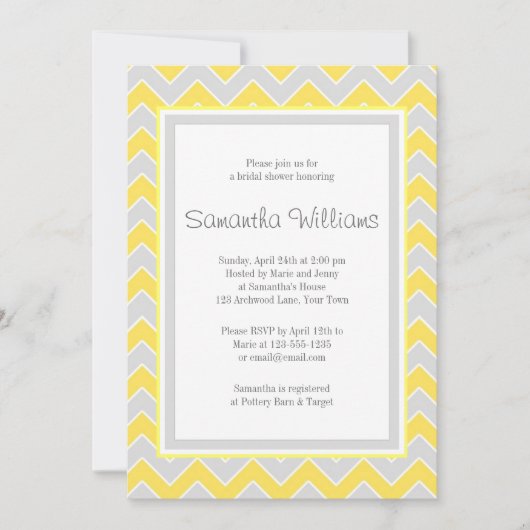 Geel en grijs Vrijgezellenfeest Kaart (Voorkant)