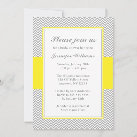 Geel en grijs Vrijgezellenfeest Kaart (Voorkant)