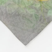  Geel en Grijs Waterverf Bloemen Fleece Deken (Hoek)