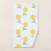 Geel en grijs Waterverf Daisy Pattern Bad Handdoek (Handdoek)