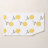 Geel en grijs Waterverf Daisy Pattern Bad Handdoek (Handdoek)