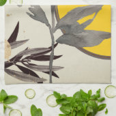 Geel en grijs Waterverf lekt Theedoek (Gevouwen)